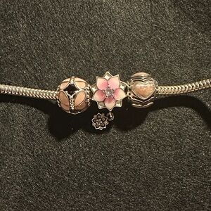 3 Pink Charms